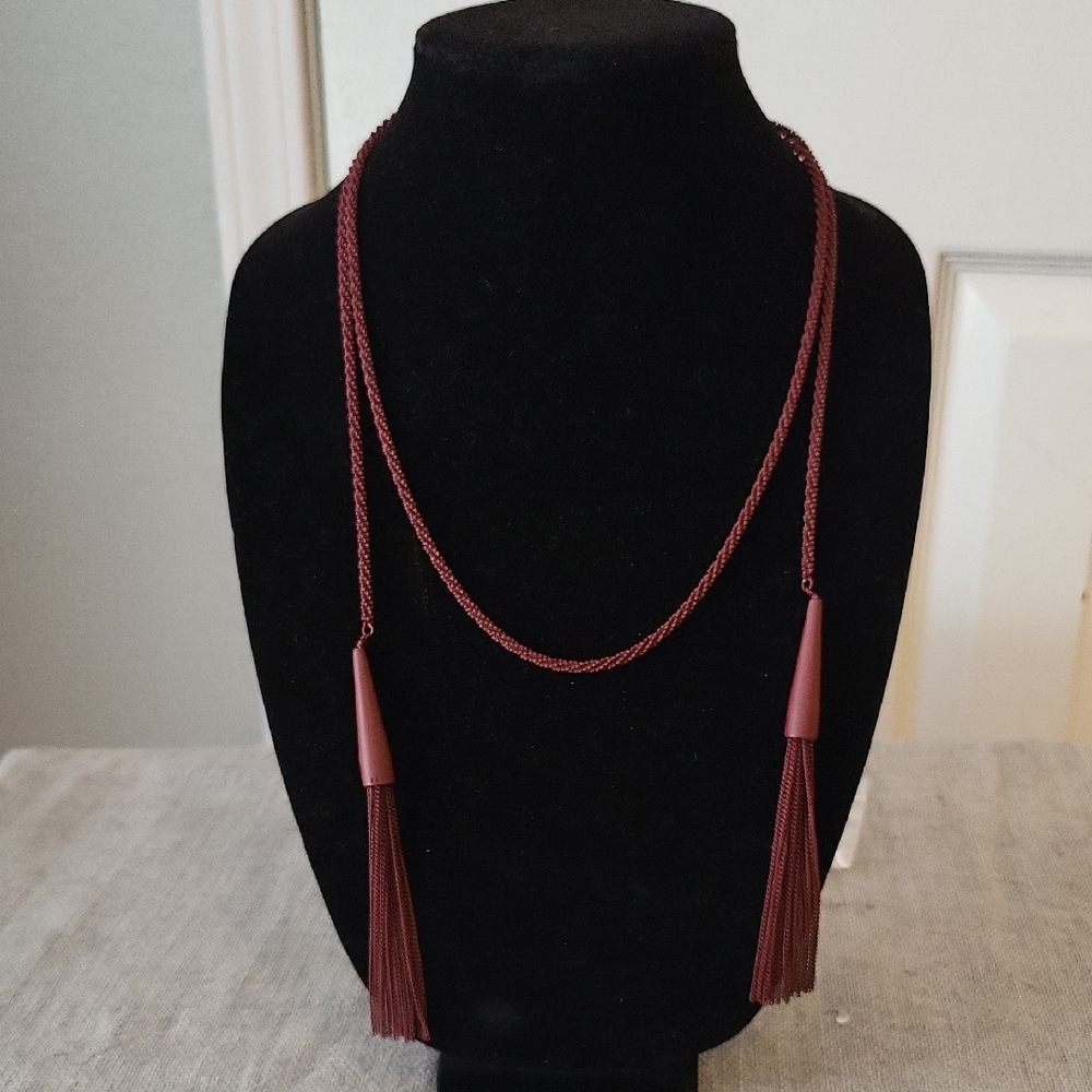 Kendra Scott "Phara" Lariat Necklace In Deep Merlot